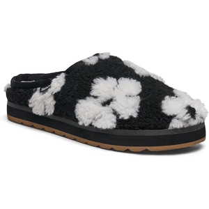 image:imageSanuk Womens Cloud Lounger Slippers  Yoga Mat Footbed  Cozy Faux Shearling Lined House SlippersBlack Daisy