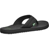image:imageSanuk Beer Cozy IV Mens Flip Flops  Memory Foam Beach SandalsBlack