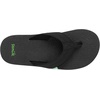 image:imageSanuk Beer Cozy IV Mens Flip Flops  Memory Foam Beach SandalsBlack