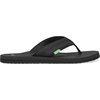 image:imageSanuk Beer Cozy IV Mens Flip Flops  Memory Foam Beach SandalsBlack