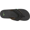 image:imageSanuk Beer Cozy IV Mens Flip Flops  Memory Foam Beach SandalsBlackDark Olive