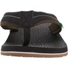 image:imageSanuk Beer Cozy IV Mens Flip Flops  Memory Foam Beach SandalsBlackDark Olive