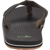 image:imageSanuk Beer Cozy IV Mens Flip Flops  Memory Foam Beach SandalsBlackDark Olive