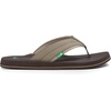 image:imageSanuk Beer Cozy IV Mens Flip Flops  Memory Foam Beach SandalsBrindle