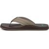 image:imageSanuk Beer Cozy IV Mens Flip Flops  Memory Foam Beach SandalsBrindle