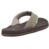 image:imageSanuk Beer Cozy IV Mens Flip Flops  Memory Foam Beach SandalsBrindle