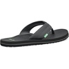 image:imageSanuk Beer Cozy IV Mens Flip Flops  Memory Foam Beach SandalsCharcoal