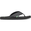 image:imageSanuk Beer Cozy IV Mens Flip Flops  Memory Foam Beach SandalsCharcoal