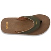 image:imageSanuk Beer Cozy IV Mens Flip Flops  Memory Foam Beach SandalsDark Olive