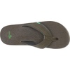 image:imageSanuk Beer Cozy IV Mens Flip Flops  Memory Foam Beach SandalsDark OliveGreen