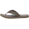 image:imageSanuk Beer Cozy IV Mens Flip Flops  Memory Foam Beach SandalsDark OliveGreen
