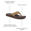 image:imageSanuk Beer Cozy IV Mens Flip Flops  Memory Foam Beach SandalsTriple Brown