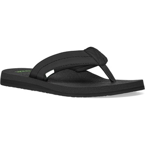 image:imageSanuk Beer Cozy IV Mens Flip Flops  Memory Foam Beach SandalsBlack