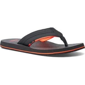 image:imageSanuk Beer Cozy IV Mens Flip Flops  Memory Foam Beach SandalsBlack Blaze
