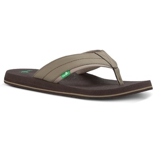 image:imageSanuk Beer Cozy IV Mens Flip Flops  Memory Foam Beach SandalsBrindle