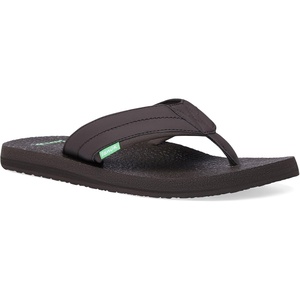 image:imageSanuk Beer Cozy IV Mens Flip Flops  Memory Foam Beach SandalsDark Brown