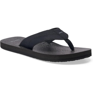 image:imageSanuk Beer Cozy IV Mens Flip Flops  Memory Foam Beach SandalsNew Black
