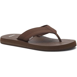 image:imageSanuk Beer Cozy IV Mens Flip Flops  Memory Foam Beach SandalsPinecone