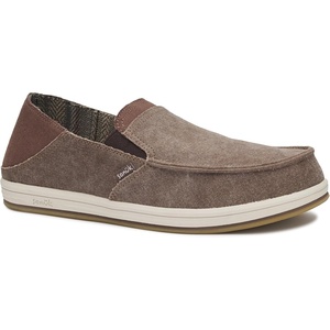 image:imageSanuk Donny 20 Mens Loafers  Slip On Canvas Shoes with Arch SupportBrown