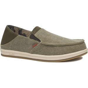 image:imageSanuk Donny 20 Mens Loafers  Slip On Canvas Shoes with Arch SupportDark Olive