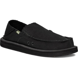 image:imageSanuk Donny Mens Loafers  Slip On Shoes with Memory Foam FootbedBlackout